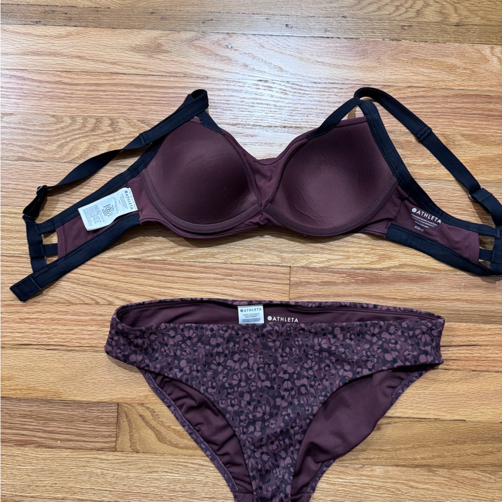 Athleta Brown Patterned Bikini - image 2